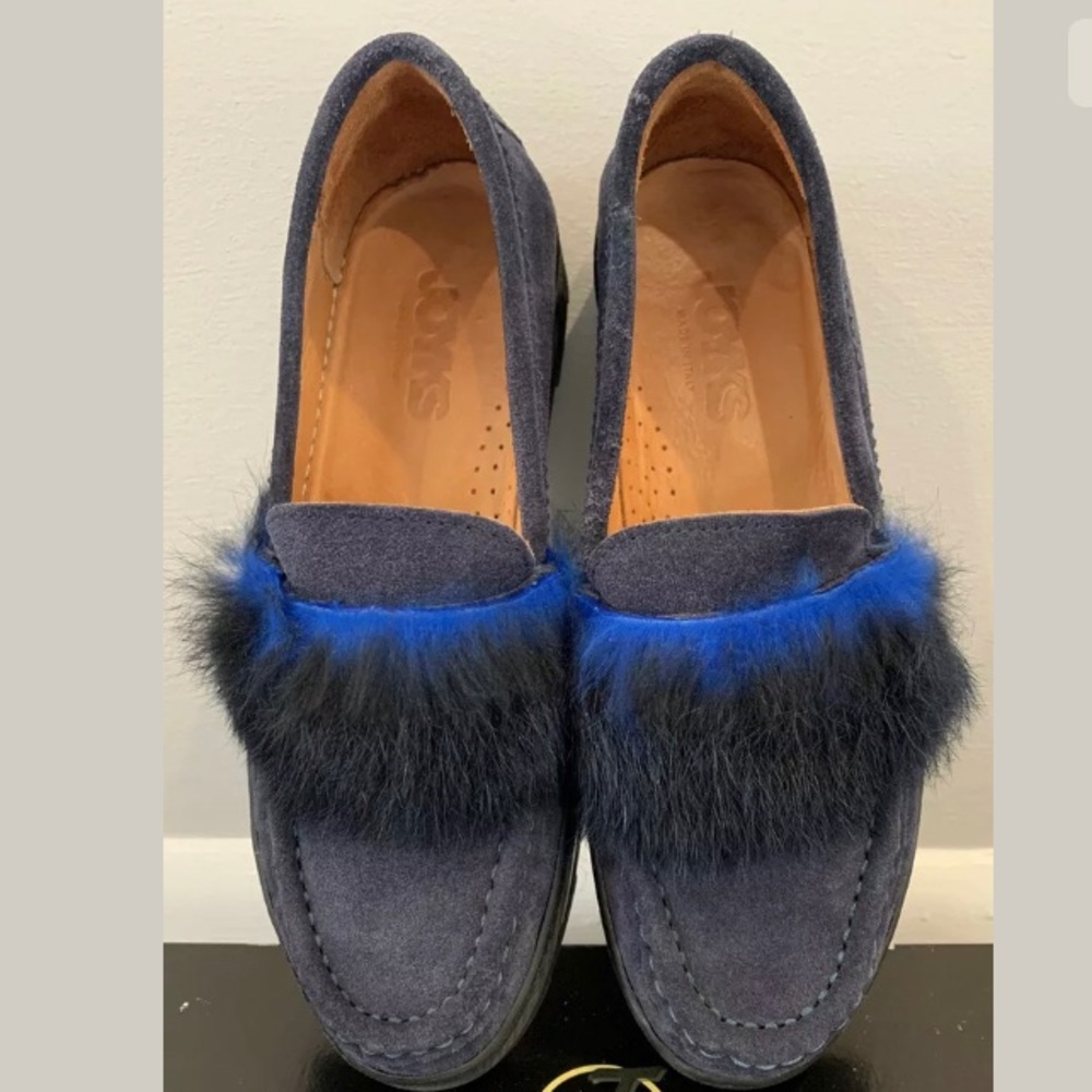 JOYKS New suede loafers with Fur trim